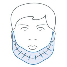 Cobre Barba em PP Azul com elastico (cx. 7500)